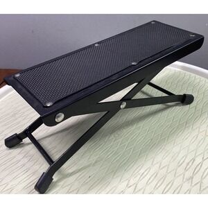 Adjstble Solid Iron Folding Guitar Footstool Height Adjuster Foot Rest 9.75x3.75